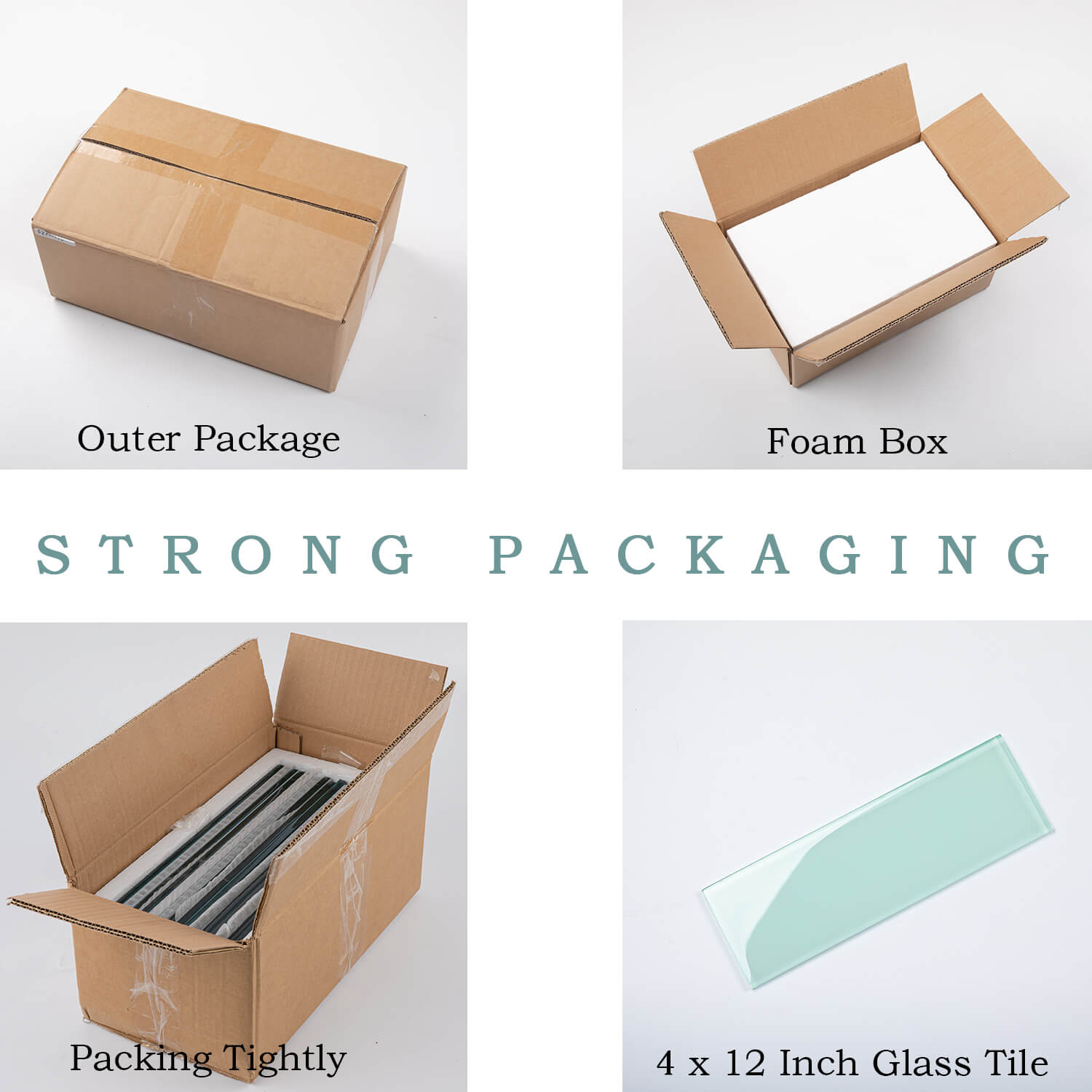 Light Green Glass Subway Tile, White Glass for Bathroom Kitchen Shower Backsplash Wall, 4 x 12 Inches, 4 Sq.Ft