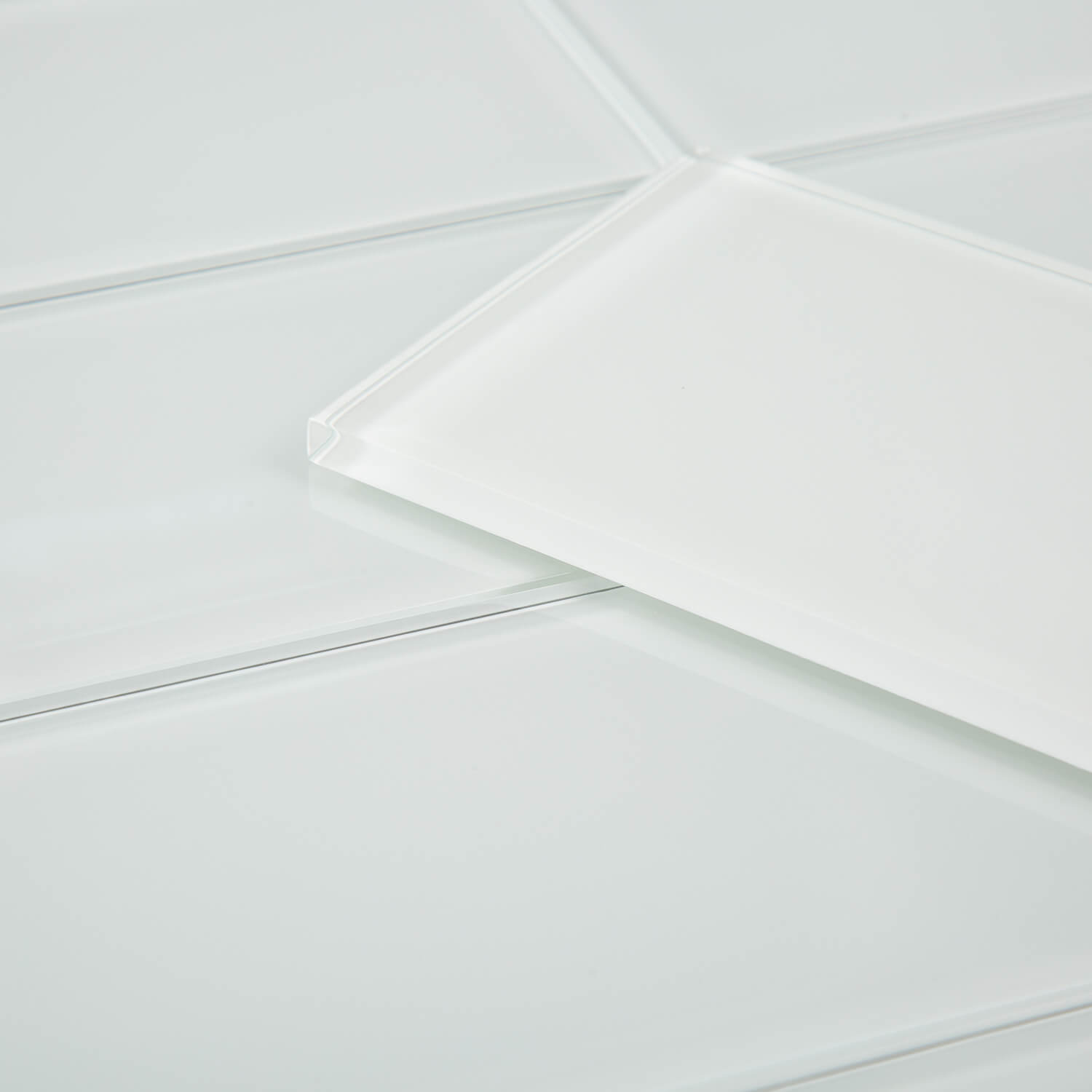 White Glass Subway Tile, White Glass for Bathroom Kitchen Shower Backsplash Wall, 4 x 12 Inches, 4 Sq.Ft