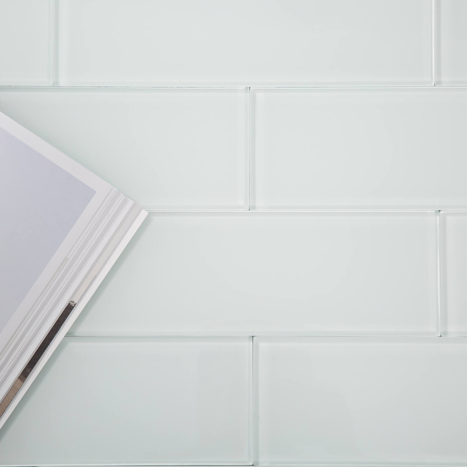 White Glass Subway Tile, White Glass for Bathroom Kitchen Shower Backsplash Wall, 4 x 12 Inches, 4 Sq.Ft