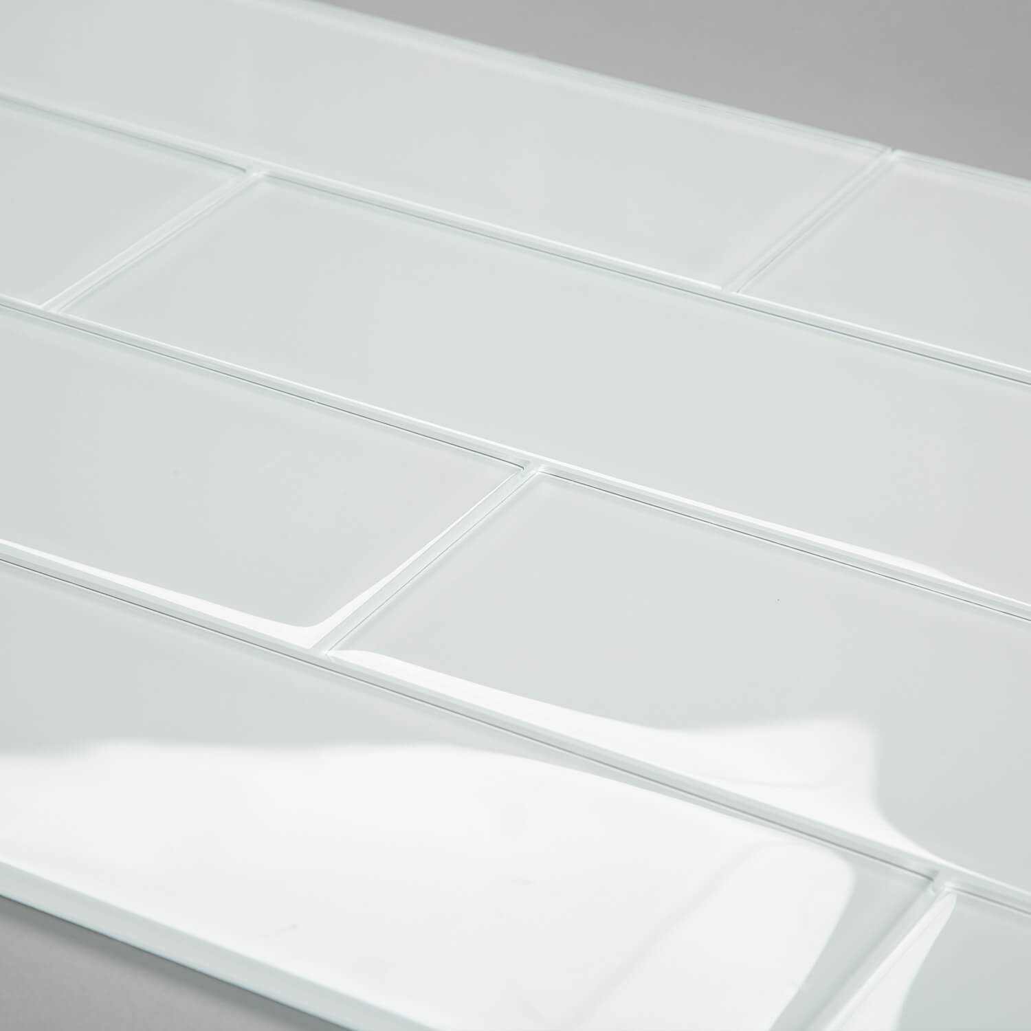 White Glass Subway Tile, White Glass for Bathroom Kitchen Shower Backsplash Wall, 4 x 12 Inches, 4 Sq.Ft