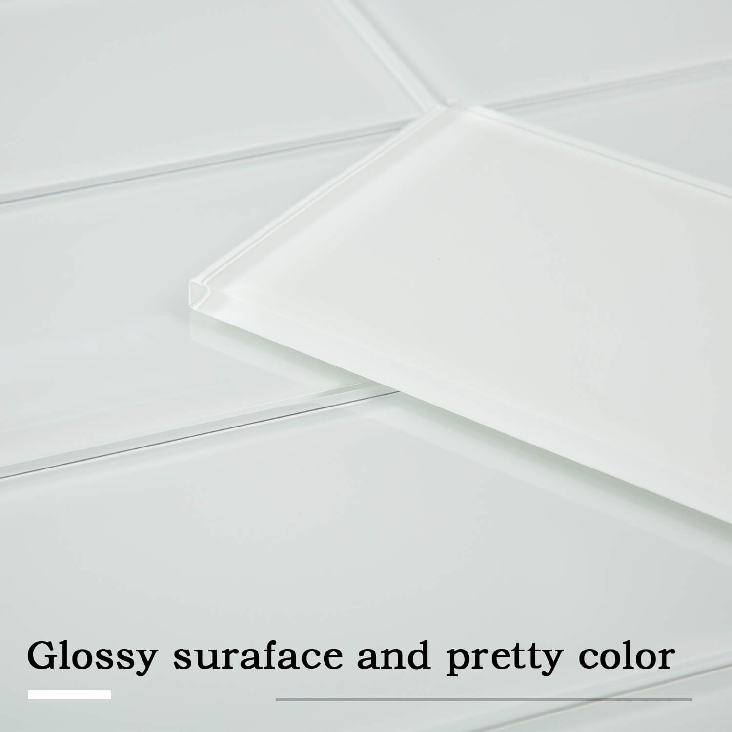 White Glass Subway Tile, White Glass for Bathroom Kitchen Shower Backsplash Wall, 4 x 12 Inches, 4 Sq.Ft