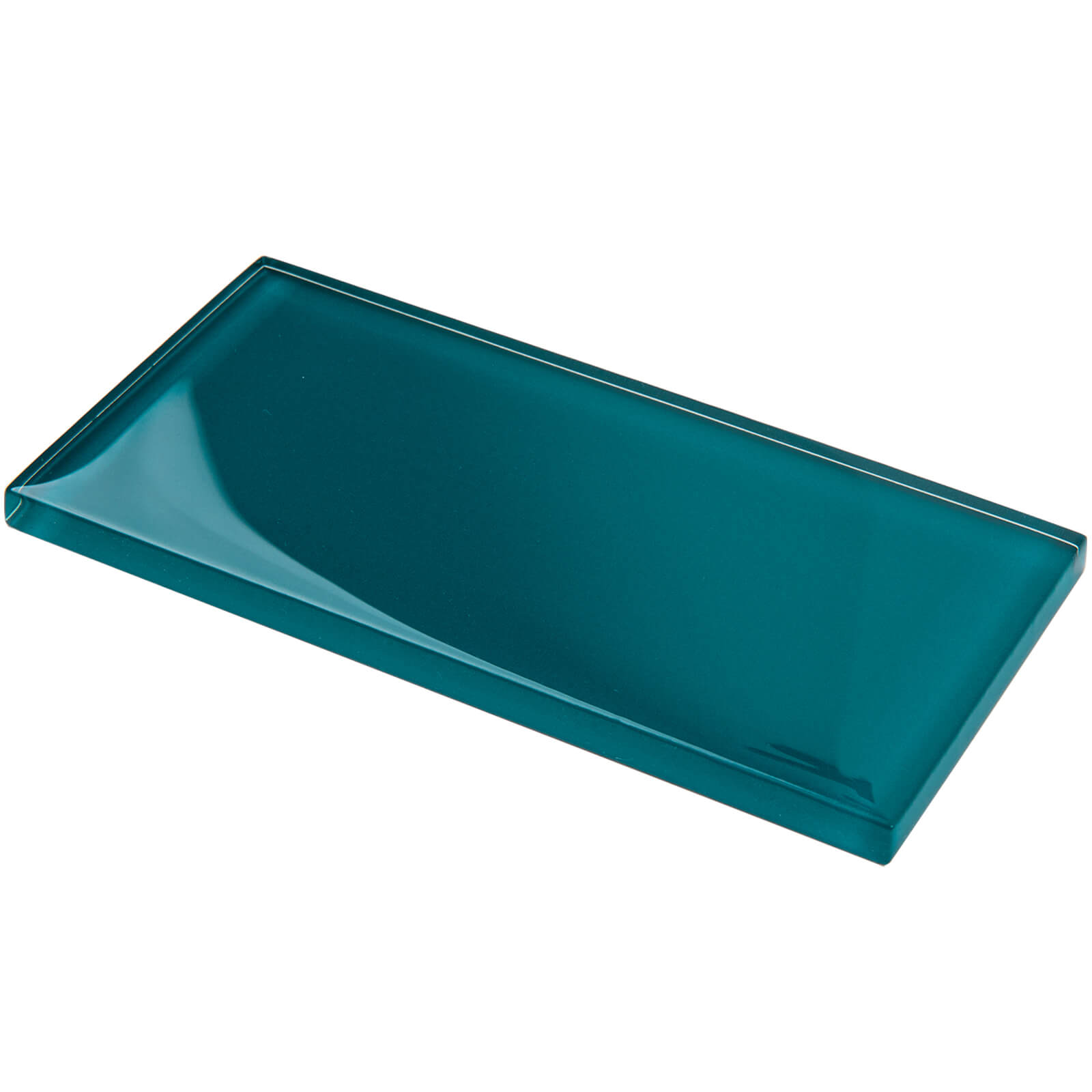 Glass Subway Tile, 3 x 6 Inch, 4 Sq Ft, Dark Teal Glass for Bathroom Wall and Kitchen Backsplash, 32-Pack