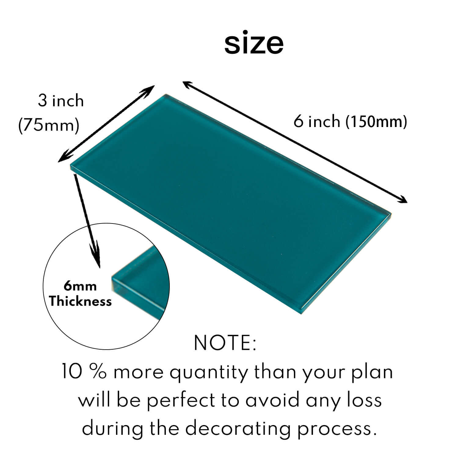 Peel and Stick Glass Subway Tile, 3 x 6 Inch, 5 Sq Ft, Dark Teal Glass for Bathroom Kitchen Backsplash Wall, Dark Green, 40-Pack