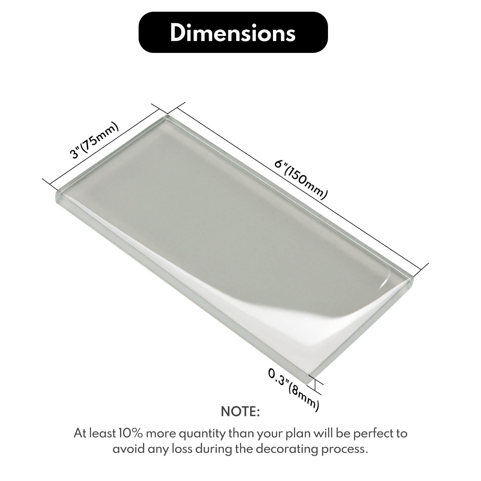 Warm Grey Glass Subway Tile, Glass for Bathroom Kitchen Shower Backsplash Wall, 3 x 6 Inches, 4 Sq.Ft.