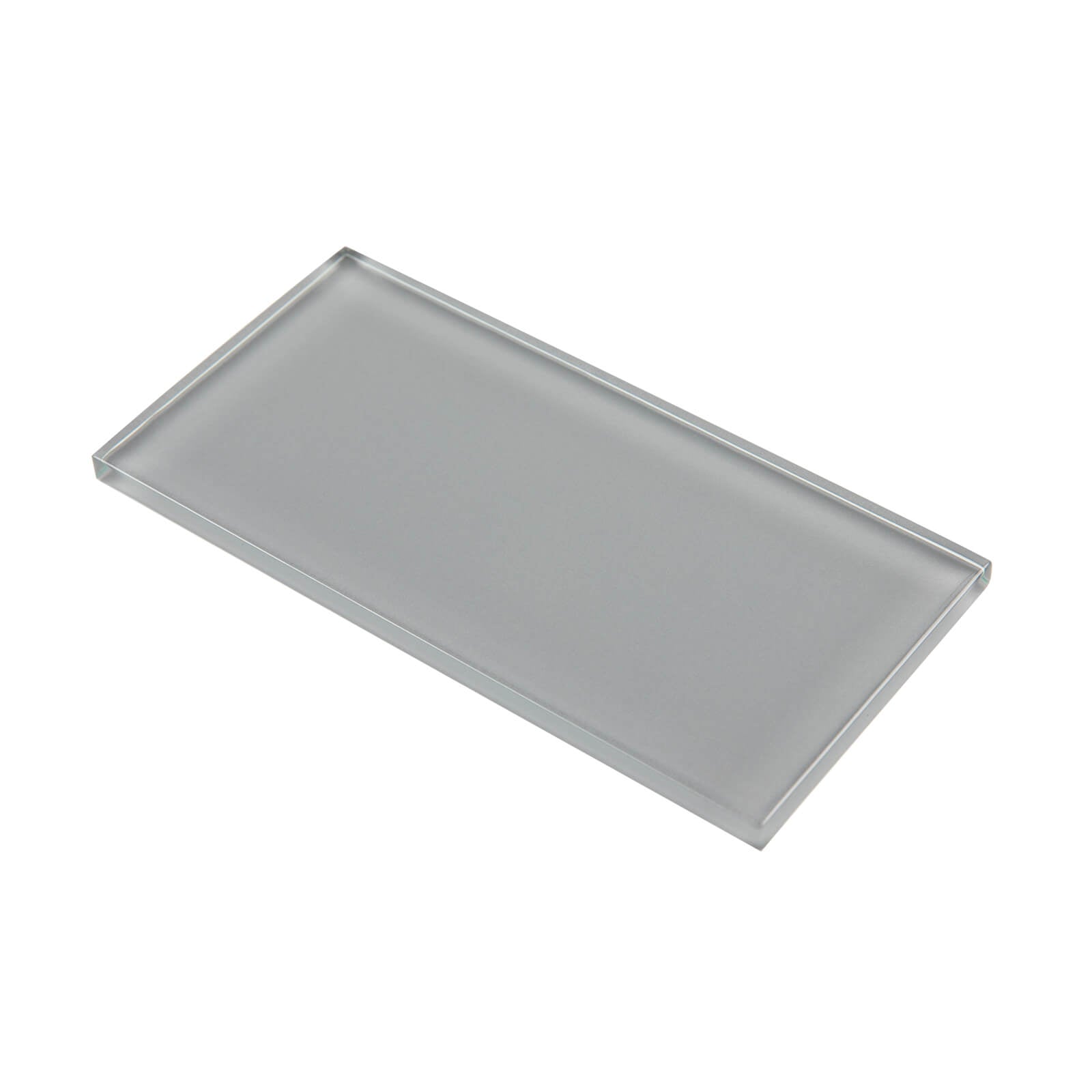 Grey Glass Subway Tile, Glass for Bathroom Kitchen Shower Backsplash Wall, 3 x 6 Inches, 4 Sq.Ft.