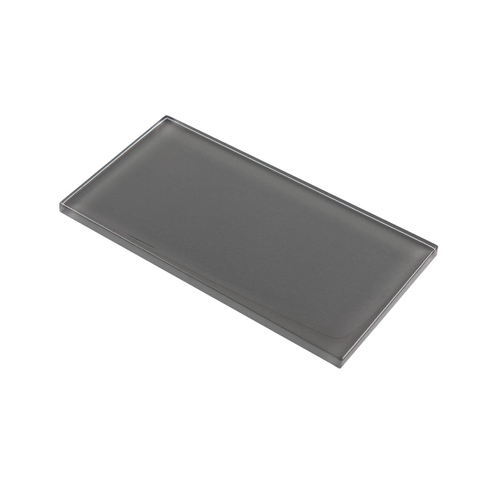 Dark Grey Glass Subway Tile, Glass for Bathroom Kitchen Shower Backsplash Wall, 3 x 6 Inches, 4 Sq.Ft.