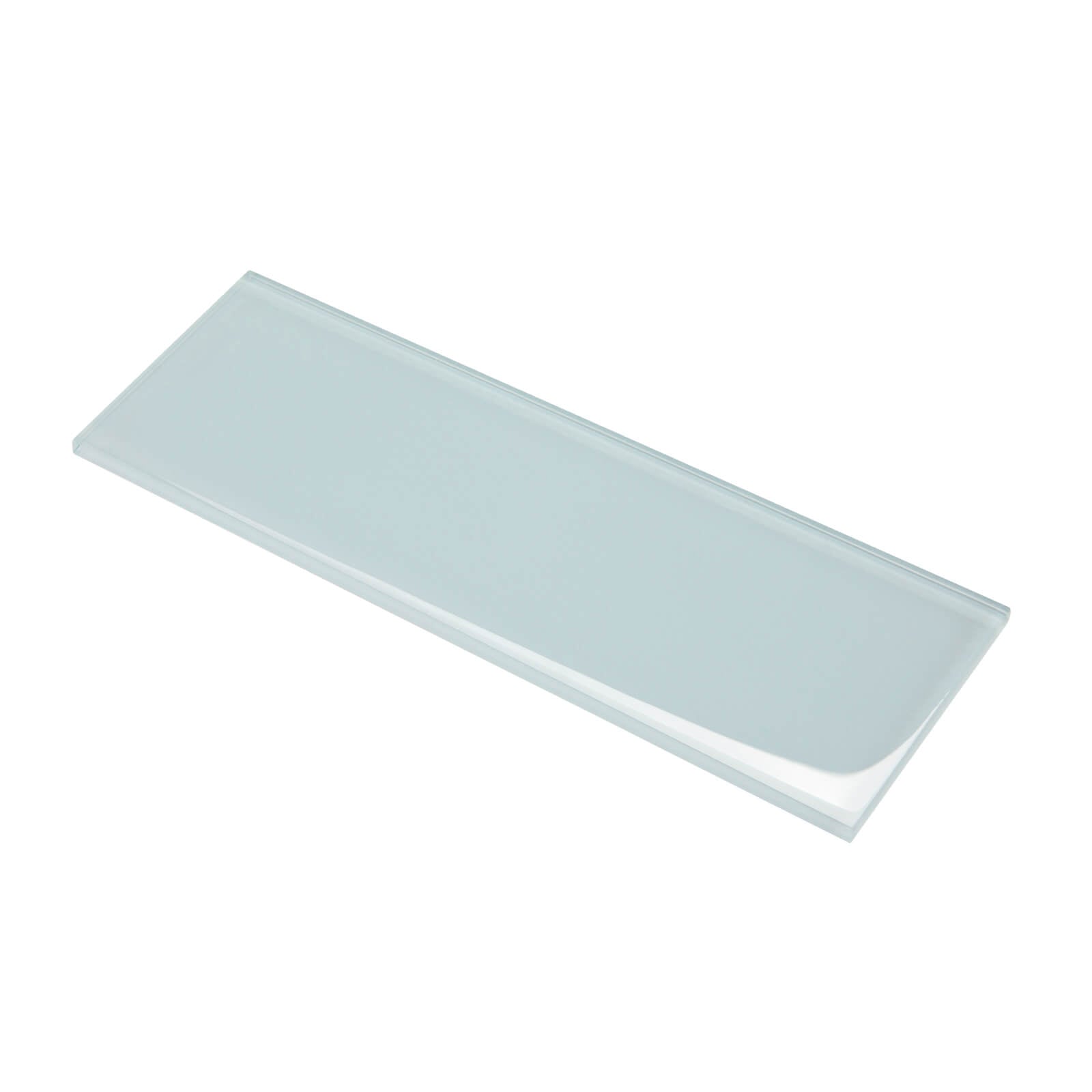 Soft Blue Glass Subway Tile, Glass for Bathroom Kitchen Shower Backsplash Wall, 4 x 12 Inches, 4 Sq.Ft.