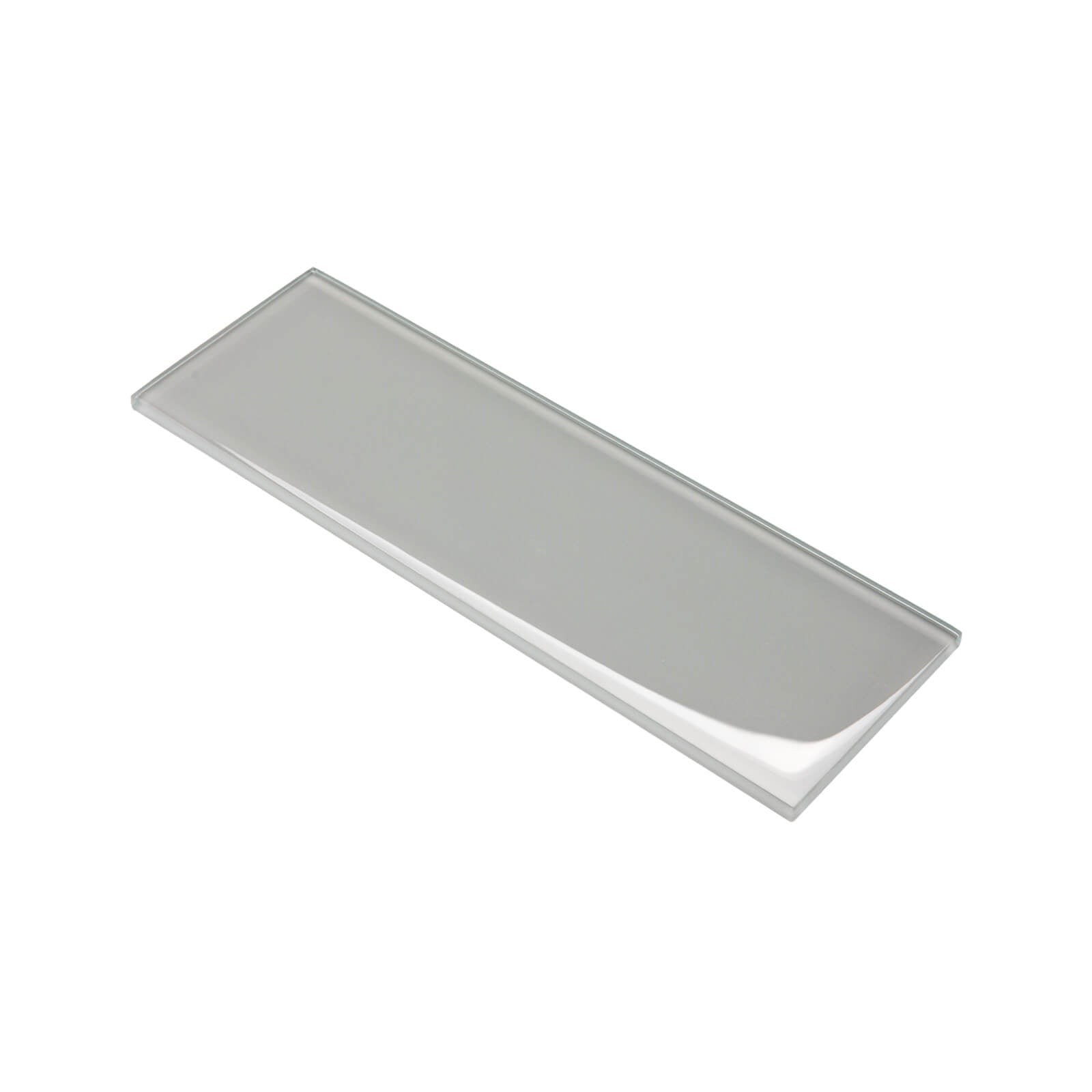 Warm Grey Glass Subway Tile, Glass for Bathroom Kitchen Shower Backsplash Wall, 4 x 12 Inches, 4 Sq.Ft.