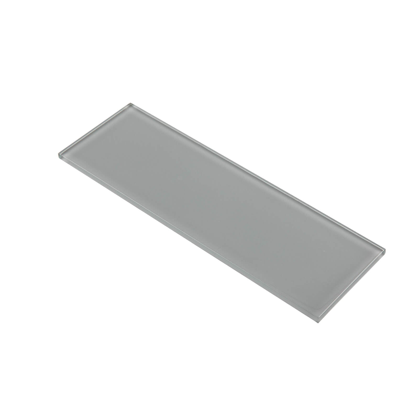 Grey Glass Subway Tile, Glass for Bathroom Kitchen Shower Backsplash Wall, 4 x 12 Inches, 4 Sq.Ft.
