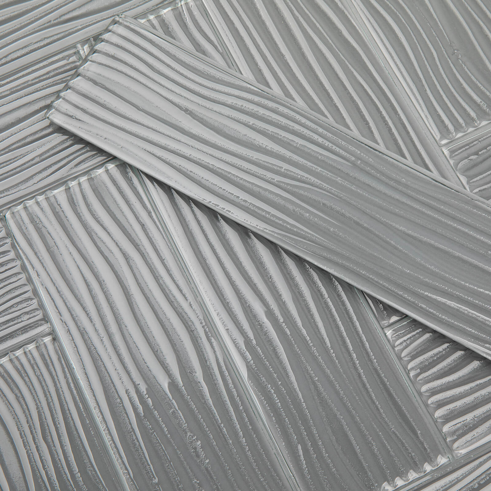 Grey Water Wave Glass Subway Tile, Glass for Bathroom Kitchen Backsplash Wall, 3 x 12 Inch, 4 Sq.Ft.