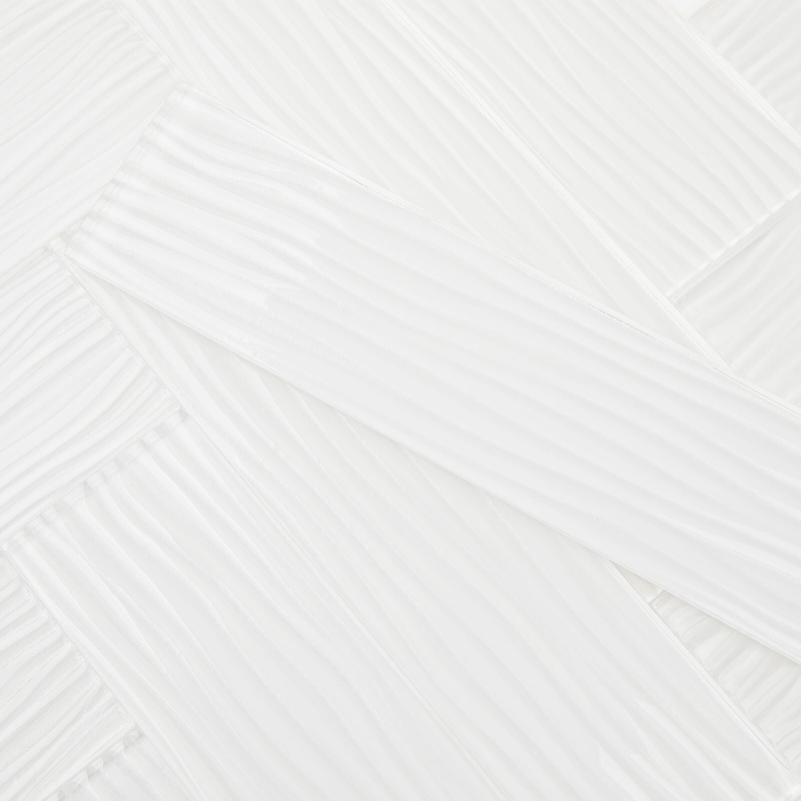 White Water Wave Glass Subway Tile, Glass for Bathroom Kitchen Backsplash Wall, 3 x 12 Inch, 4 Sq.Ft.