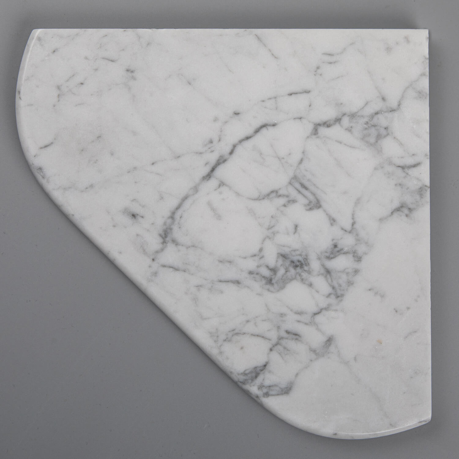 Carrara White Marble Corner Shower Shelf, 8 Inches, Polished, MA1