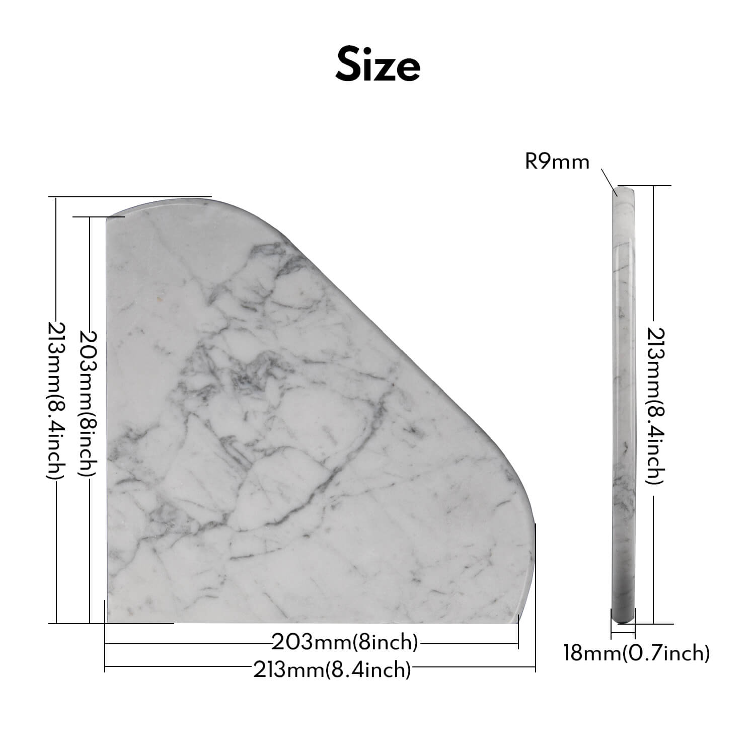 Carrara White Marble Corner Shower Shelf, 8 Inches, Polished, MA1