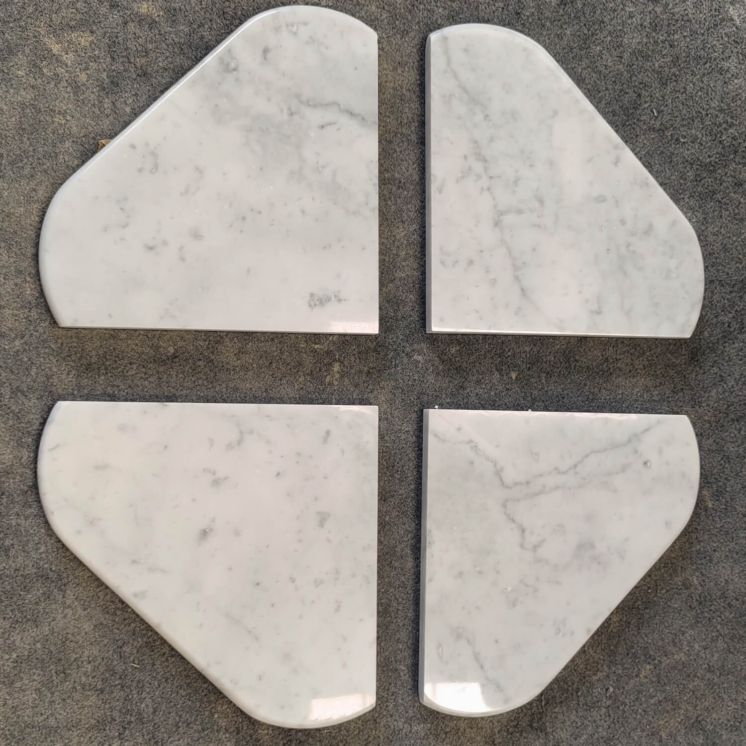 Carrara White Marble Corner Shower Shelf, 8 Inches, Polished, MA1