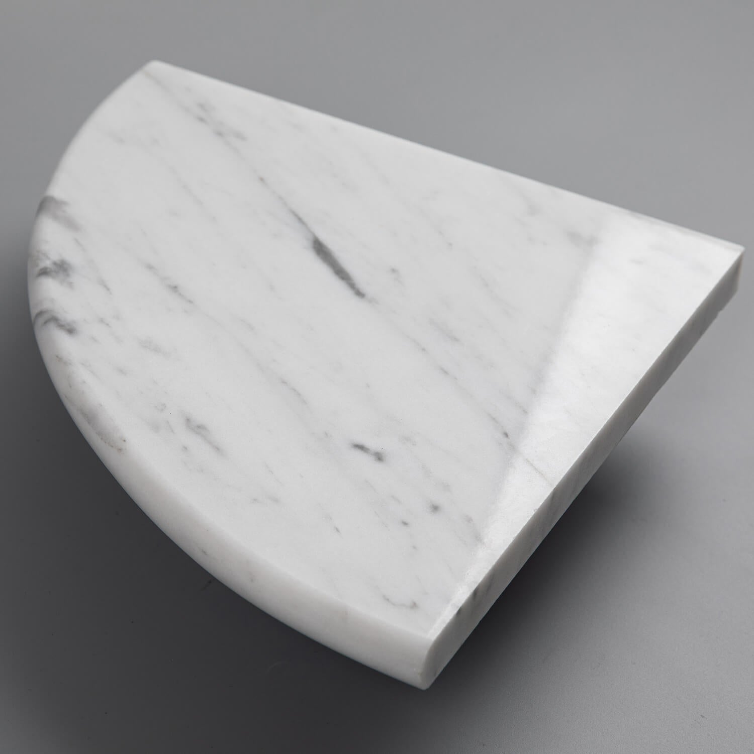Carrara White Marble Corner Shower Shelf, 9 Inches, Polished, MA14
