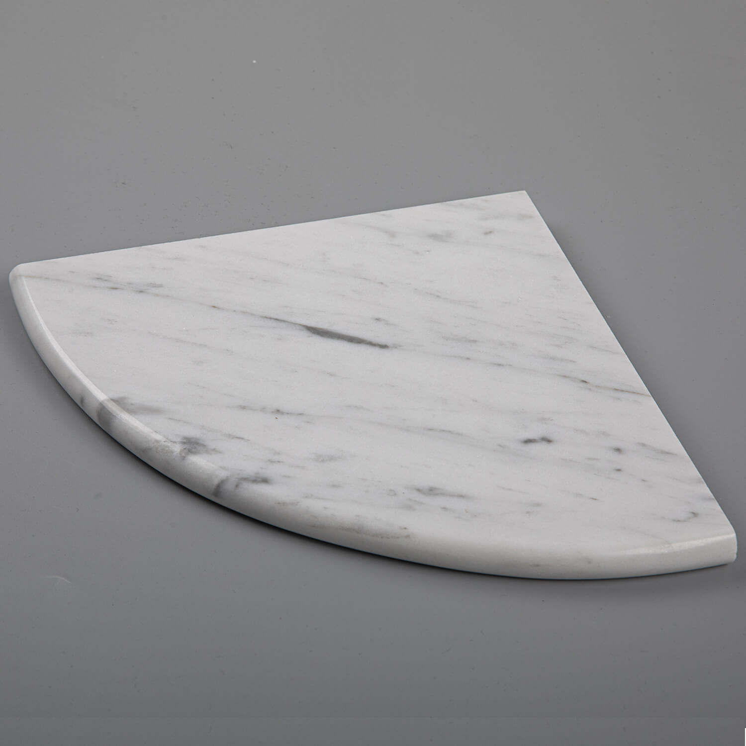 Carrara White Marble Corner Shower Shelf, 9 Inches, Polished, MA14