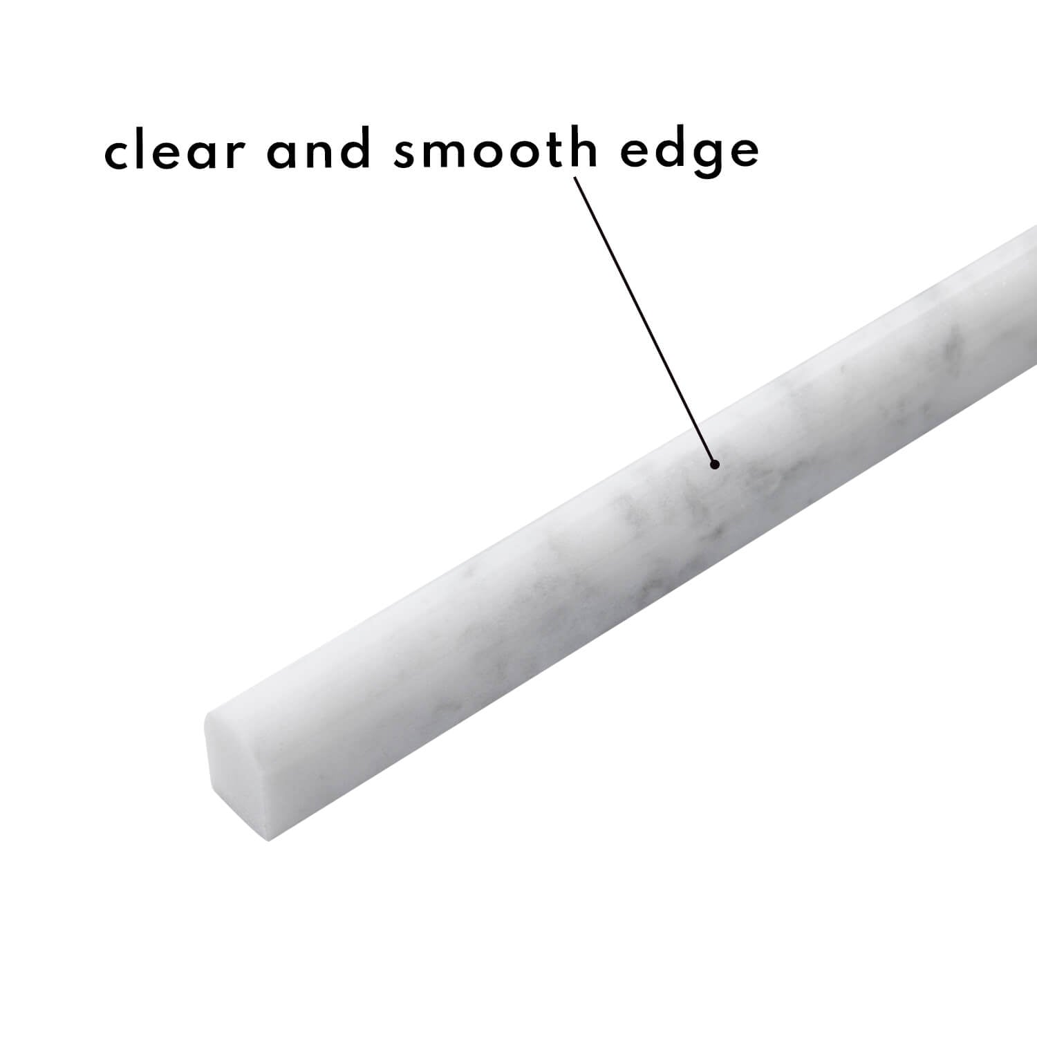 Bianco Carrara White Marble Pencil Liner Tile Trim, Liner, 1/2*12 inches, Polished, MA2