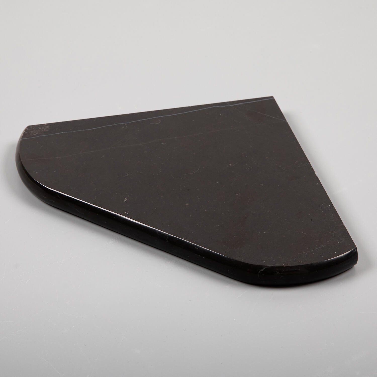 Nero Marquina Black Marble Corner Shower Shelf, 8 Inches, Polished, MA24