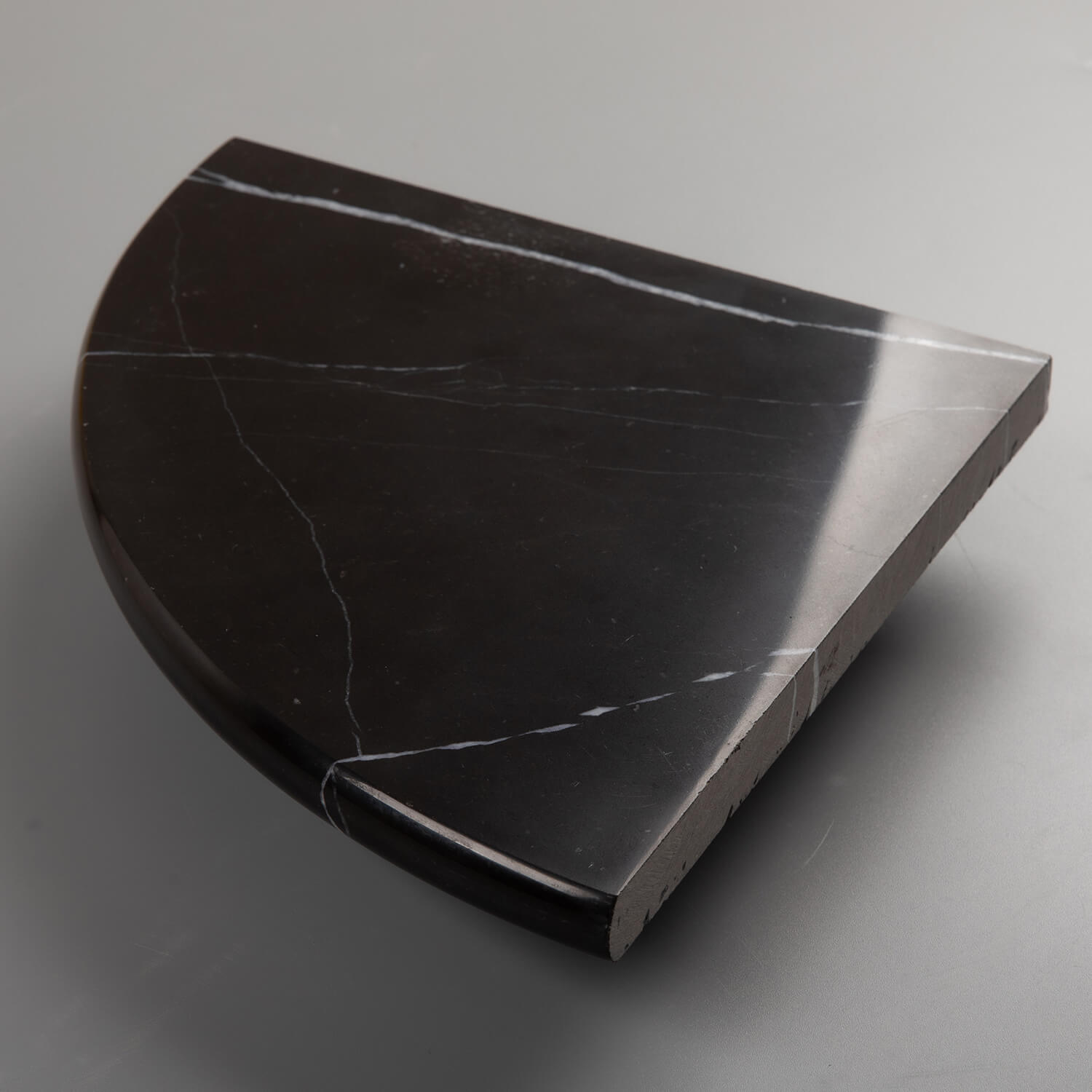 Nero Marquina Black Marble Corner Shower Shelf, 9 Inches, Polished, MA28