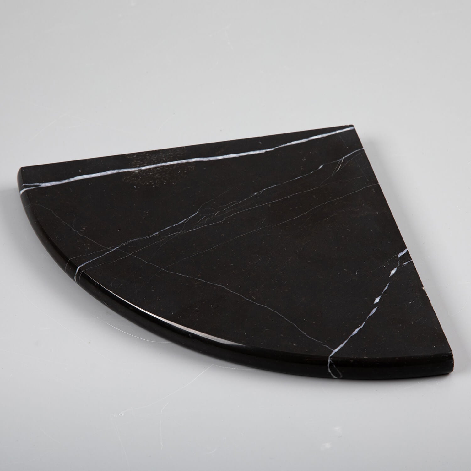 Nero Marquina Black Marble Corner Shower Shelf, 9 Inches, Polished, MA28