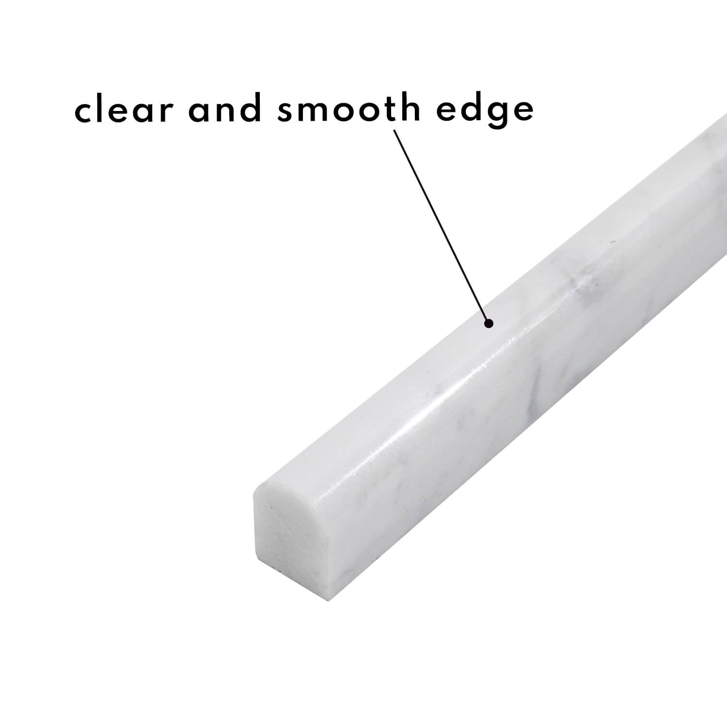 Bianco Carrara White Marble Pencil Liner Tile Trim, Liner, 3/5*12 inches, Polished, MA3