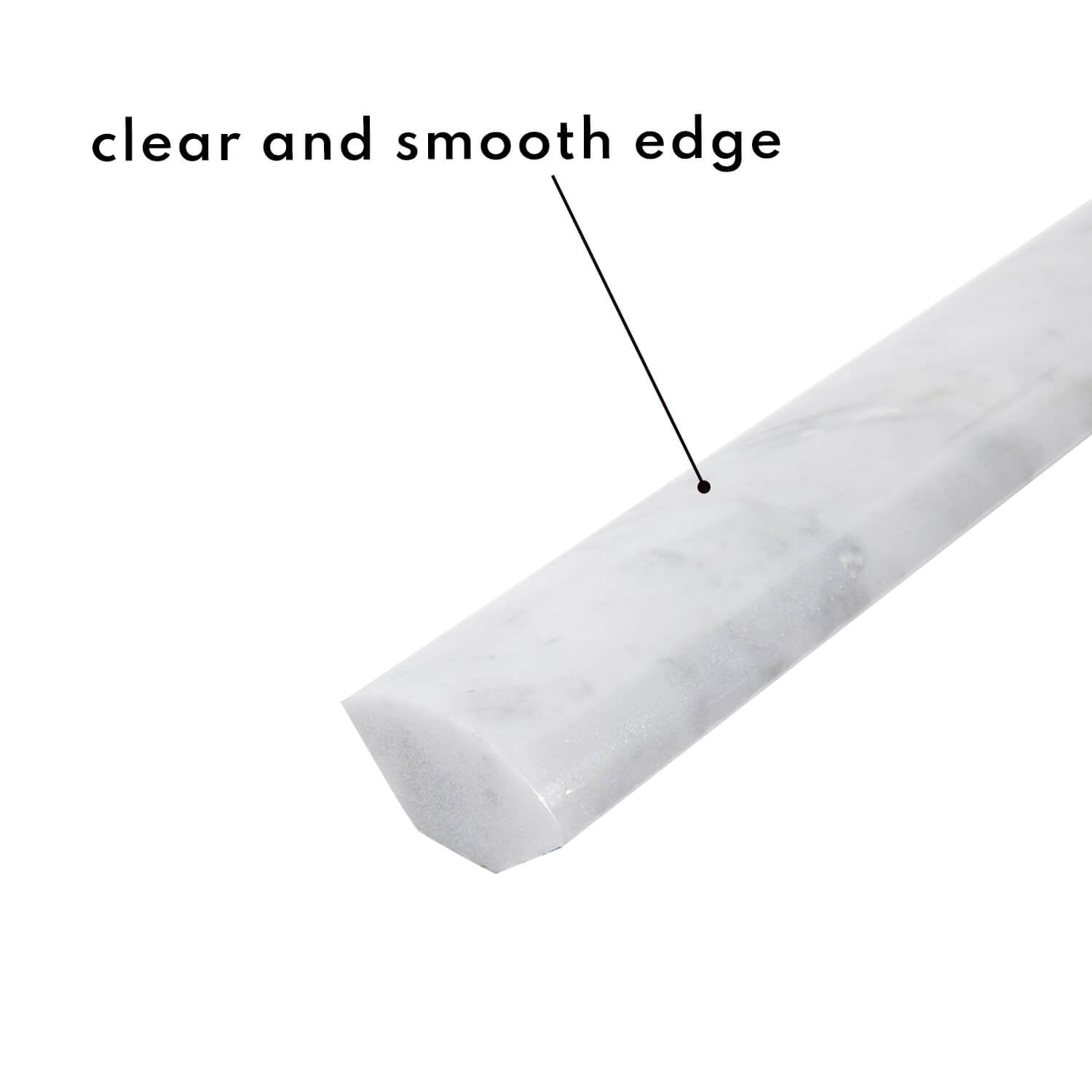 Bianco Carrara White Marble Quarter Round Tile, Liner Bullnose Trim, 1*12 Inches, Polished, MA4