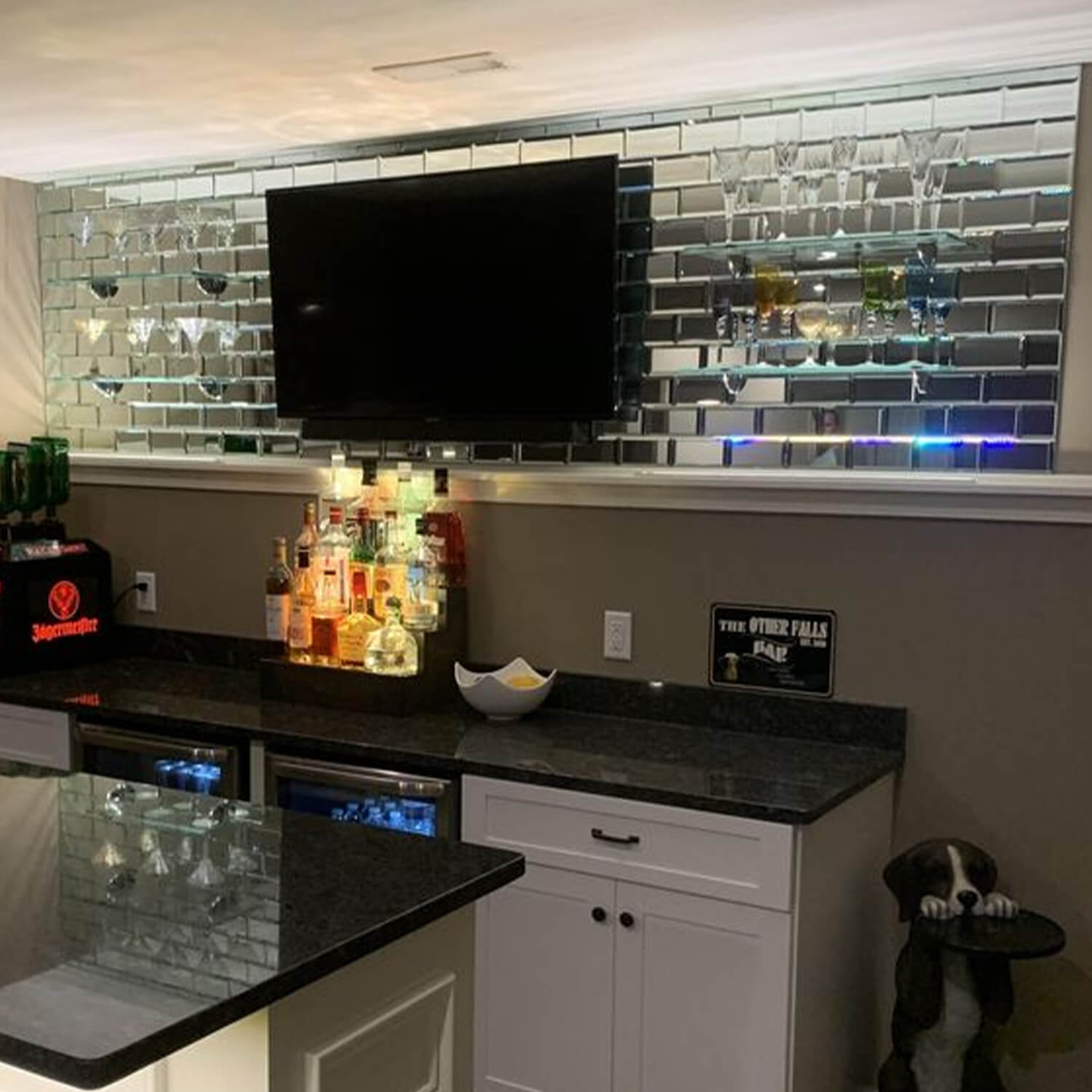 Peel And Stick Silver Beveled Mirror Glass Tile, Subway, 3*6 Inches, Glossy, MT13