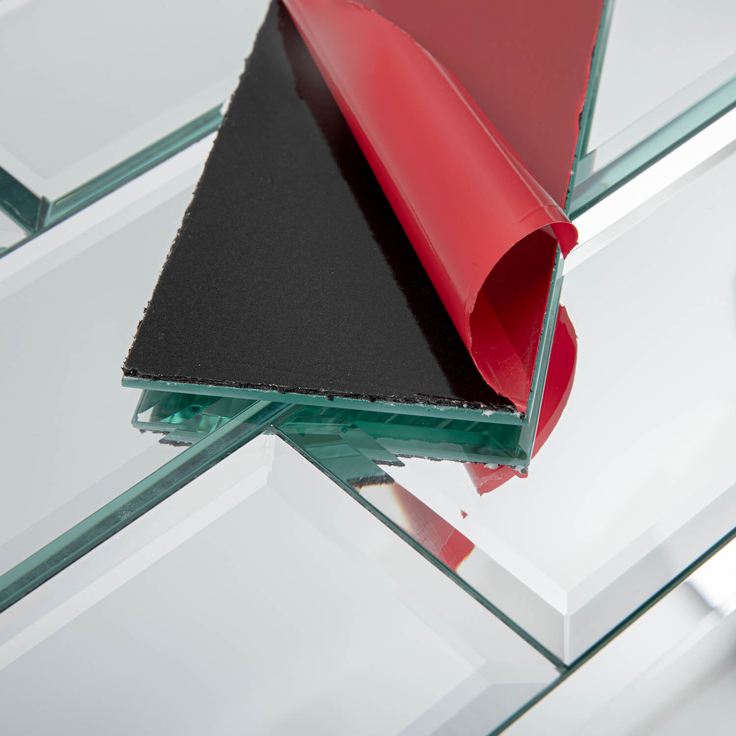 Peel And Stick Silver Beveled Mirror Glass Tile, Subway, 3*6 Inches, Glossy, MT13