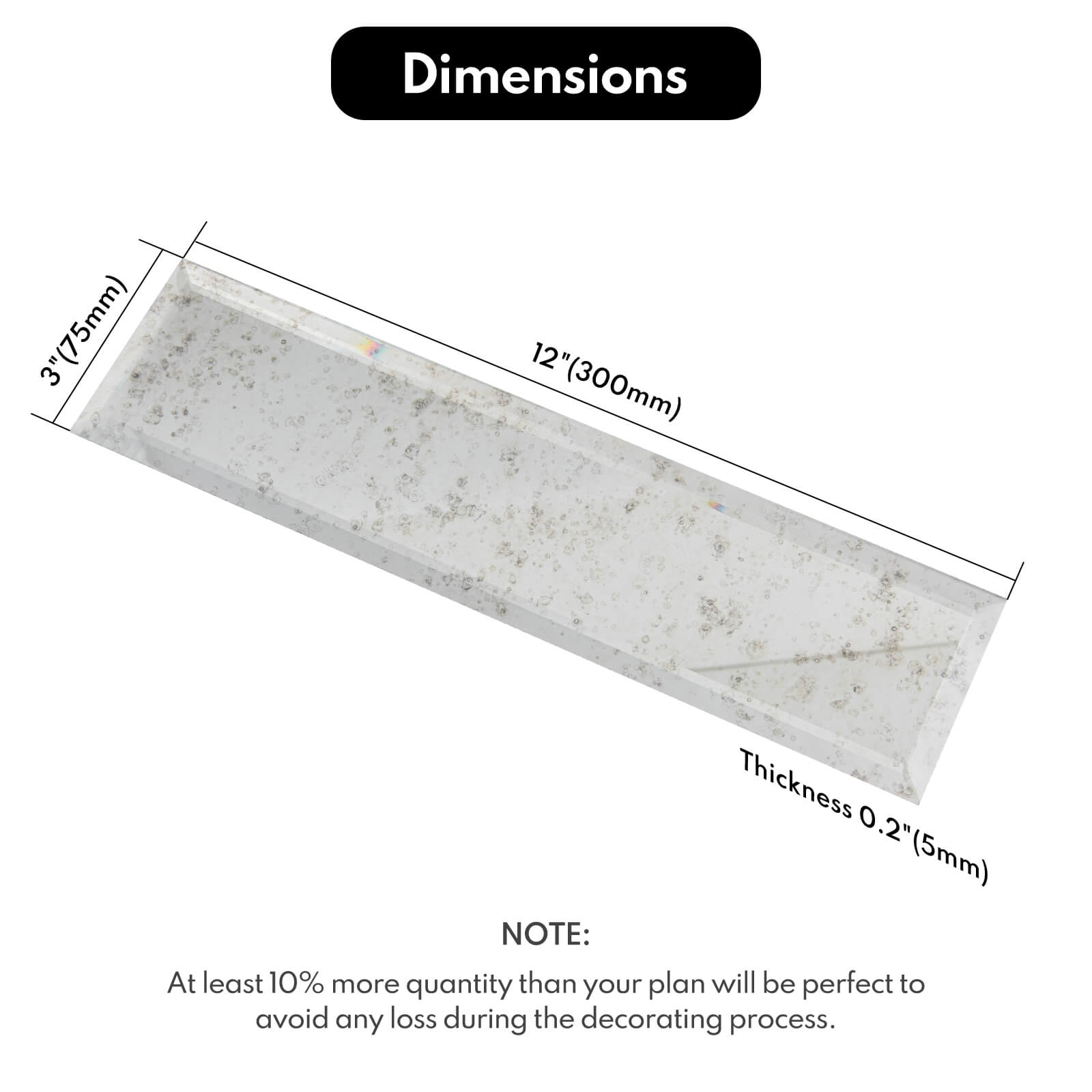 Lovdeco Peel and Stick Beveled Antique Mirror Tile Subway Mirror Glass Backsplash 3x12 Inch for Kitchen Bathroom Wall (20 Pcs, 5 SQ.FT.)