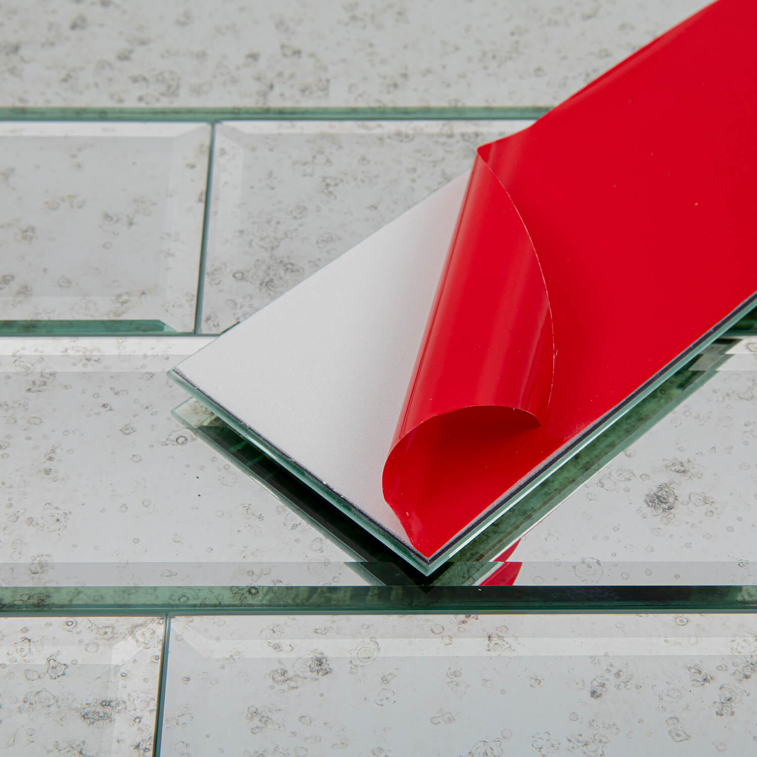 Lovdeco Peel and Stick Beveled Antique Mirror Tile Subway Mirror Glass Backsplash 3x12 Inch for Kitchen Bathroom Wall (20 Pcs, 5 SQ.FT.)