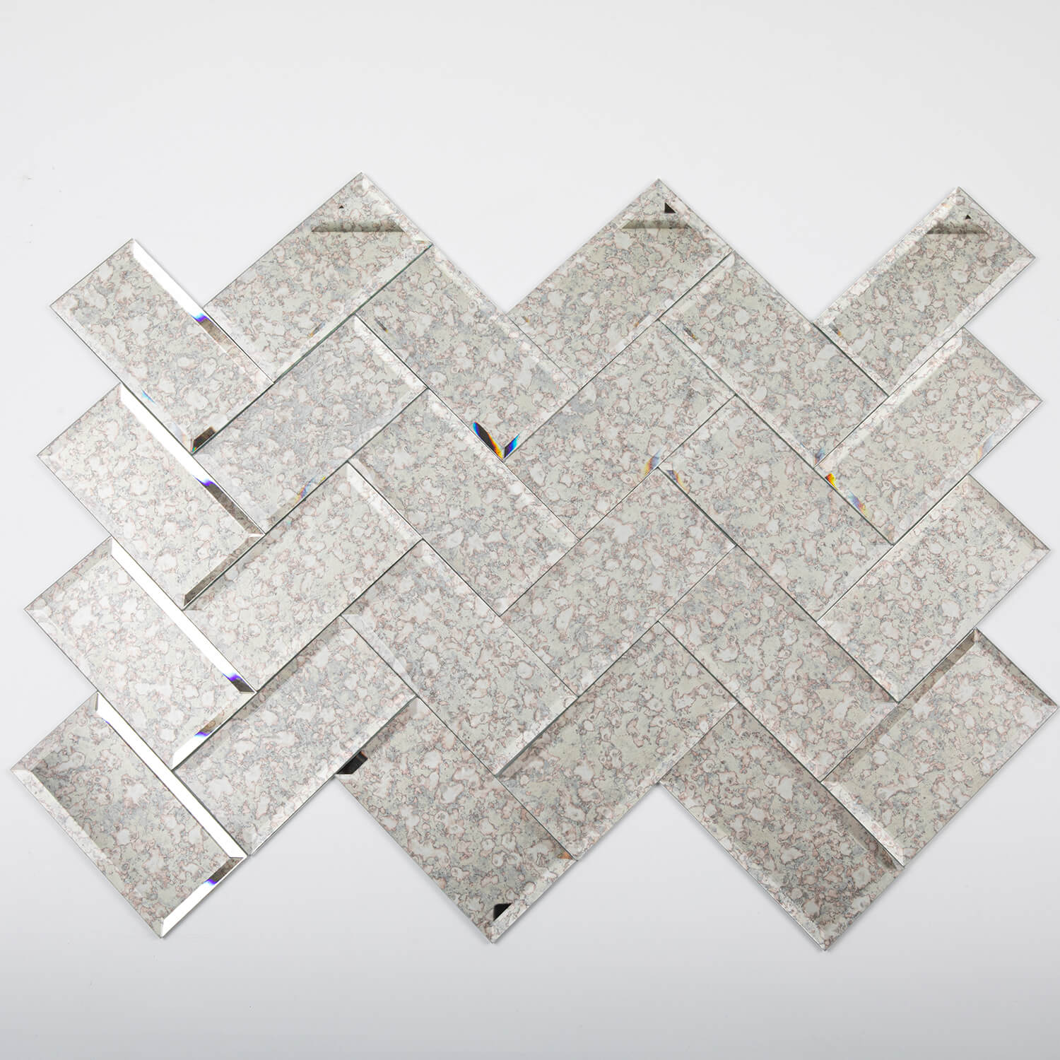 Peel and Stick Antique Beveled Mirror Tile Subway Mirror Glass Backsplash 3x6 Inch for Kitchen Bathroom Wall (40 Pcs, 5 SQ.FT.)