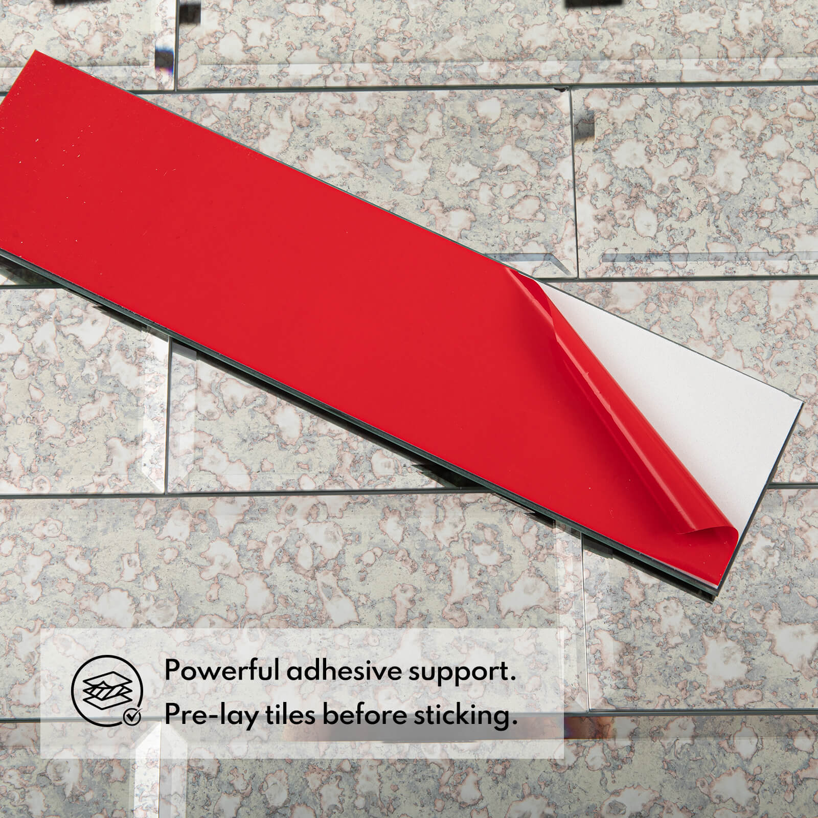 Peel and Stick Antique Beveled Mirror Tile Subway Mirror Backsplash 3x12 Inch for Kitchen Bathroom Wall (20 Pcs, 5 SQ.FT.)