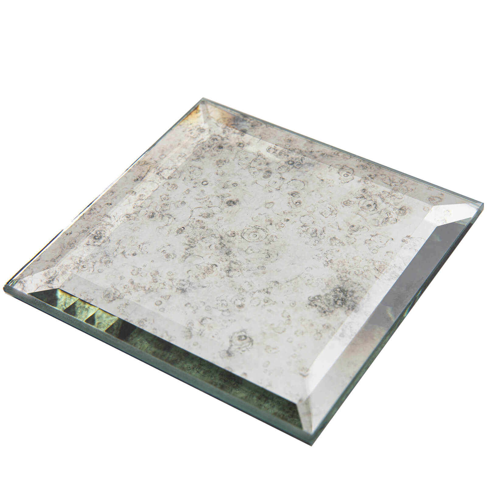 Peel and Stick 3 Inch Light Antique Mirror Backsplash, Square Tile for Kitchen Bathroom (32 Sheets, 2 SQ.FT.)