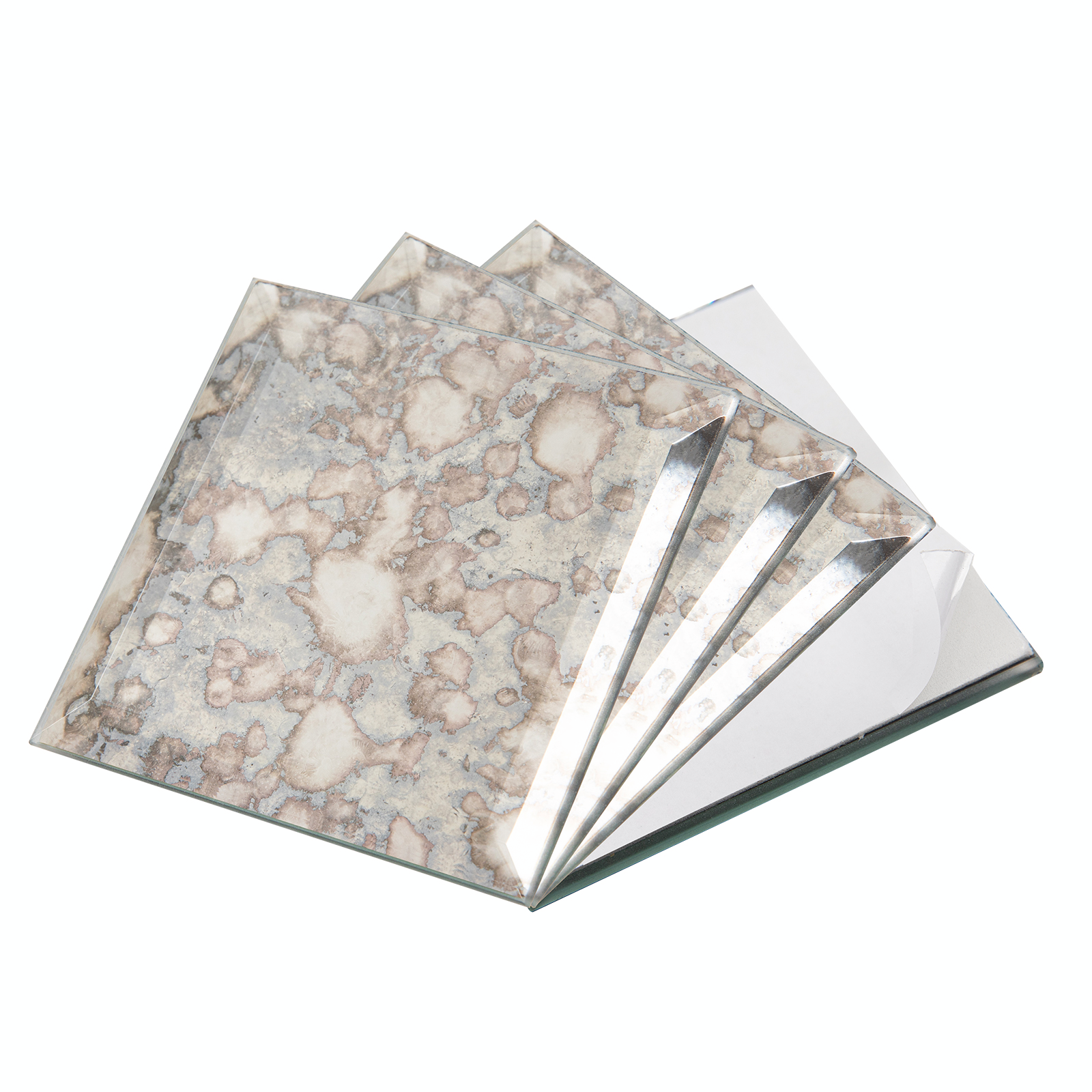 Peel and Stick 3 Inch Antique Mirror Backsplash, Square Tile for Kitchen Bathroom (32 Sheets, 2 SQ.FT.)