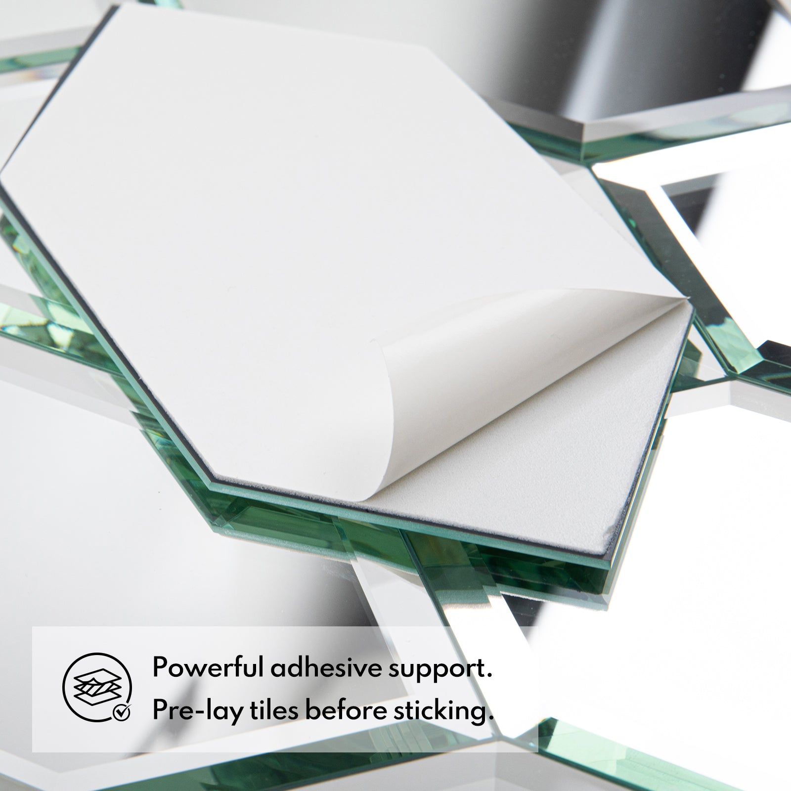 Lovdeco Peel and Stick Beveled Mirror Tile, Mirror Backsplash for Kitchen Bathroom Wall, 4x7.87 Inches Hexagon, Silver (30 Pcs, 4.8 SQ.FT.)