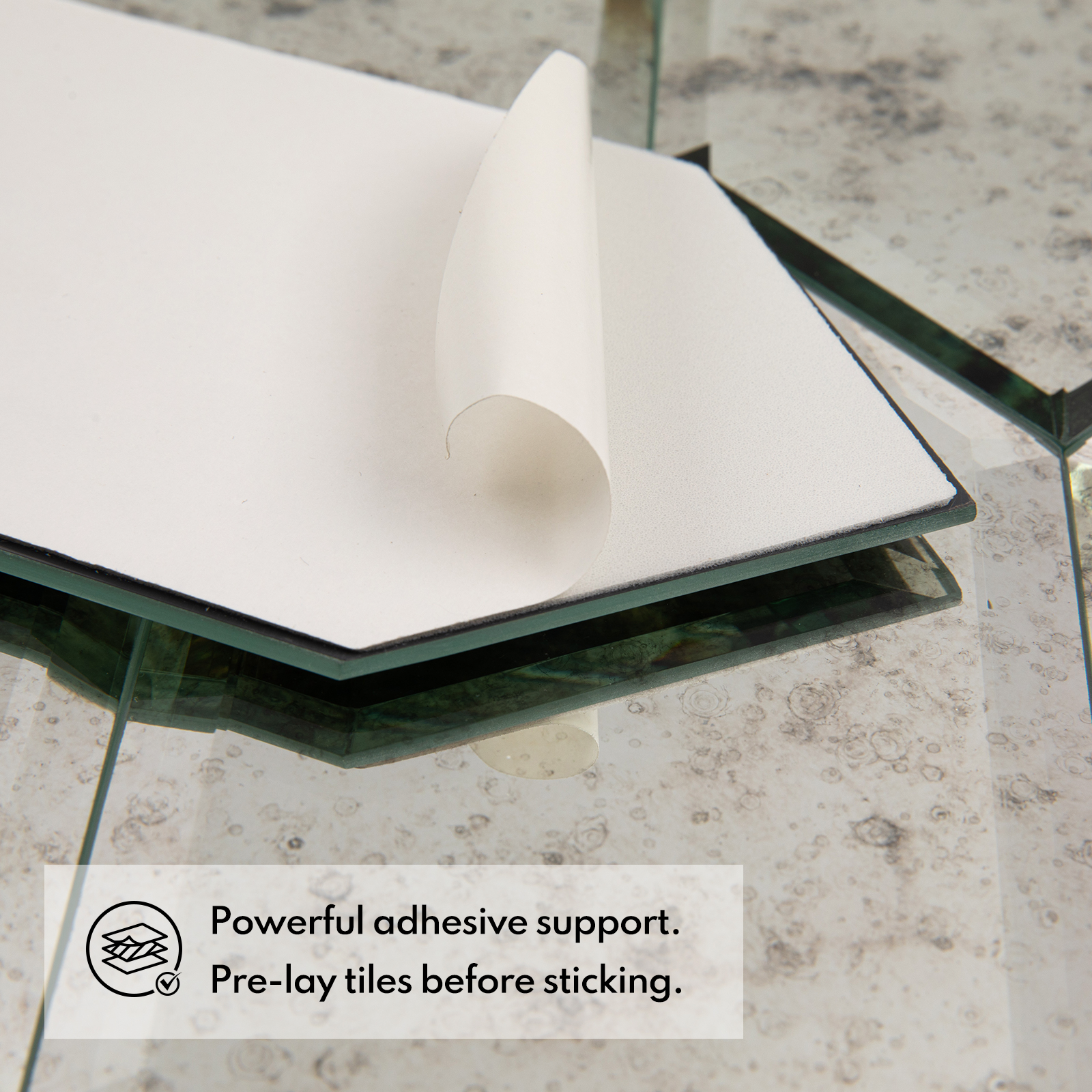 Peel and Stick Beveled Mirror Tile, Mirror Backsplash for Kitchen Bathroom Wall, 4x7.87 Inches Hexagon, Antique (30 Pcs, 4.8 SQ.FT.)