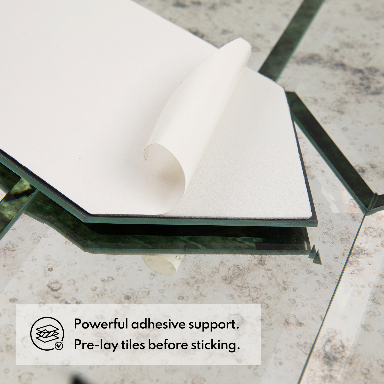 Peel and Stick Beveled Mirror Tile, Mirror Backsplash for Kitchen Bathroom Wall, 4x7.87 Inches Hexagon, Light Antique (30 Pcs, 4.8 SQ.FT.)