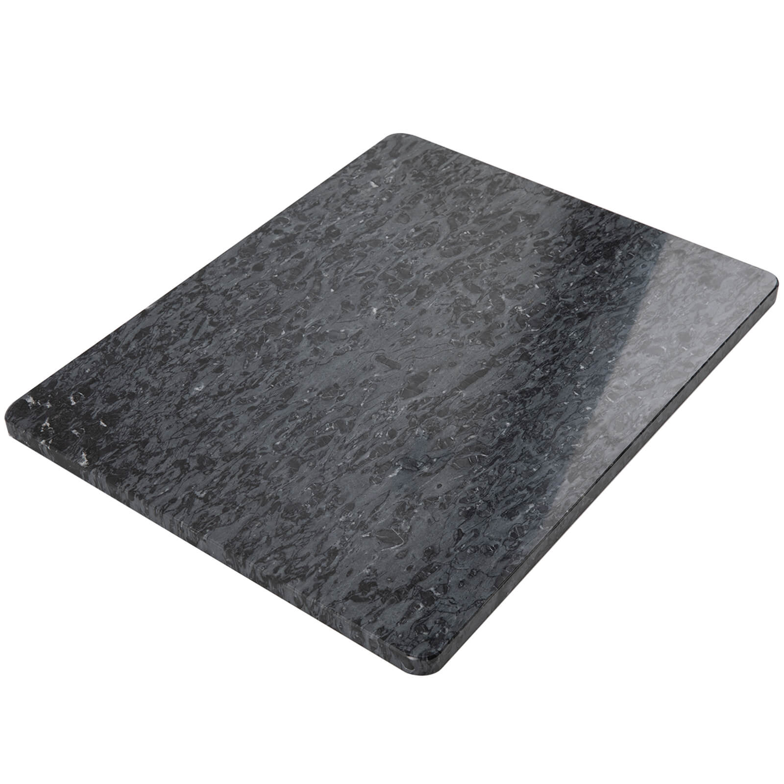Marble Cutting Board, Pastry Board For Kitchen, Large Black Marble Slab Gift With Non-Slip Feets, 16x20 Inch, 1 Piece