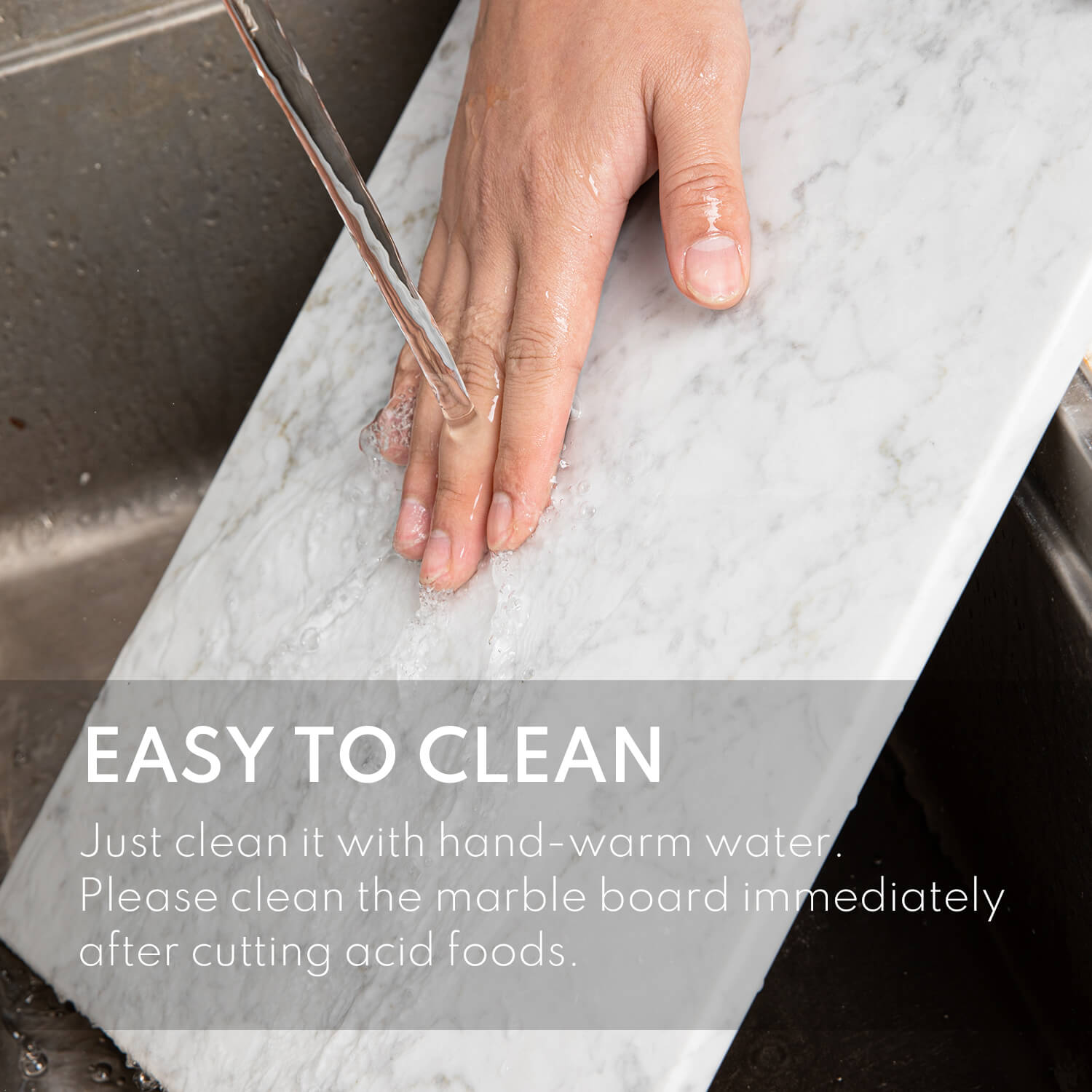 Marble Cutting Board, Pastry Board For Kitchen, Carrara White Marble Slab Gift With Non-Slip Feets, 12x20 Inch, 1 Piece