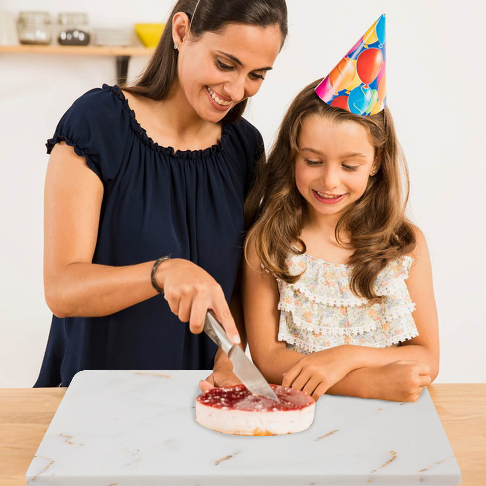 Lovdeco Luxury White Marble Pastry Board, Pastry Board For Kitchen, Large Calacatta Gold Marble Slab Gift With Non-Slip Feets, 12x20 Inch, 1 Piece