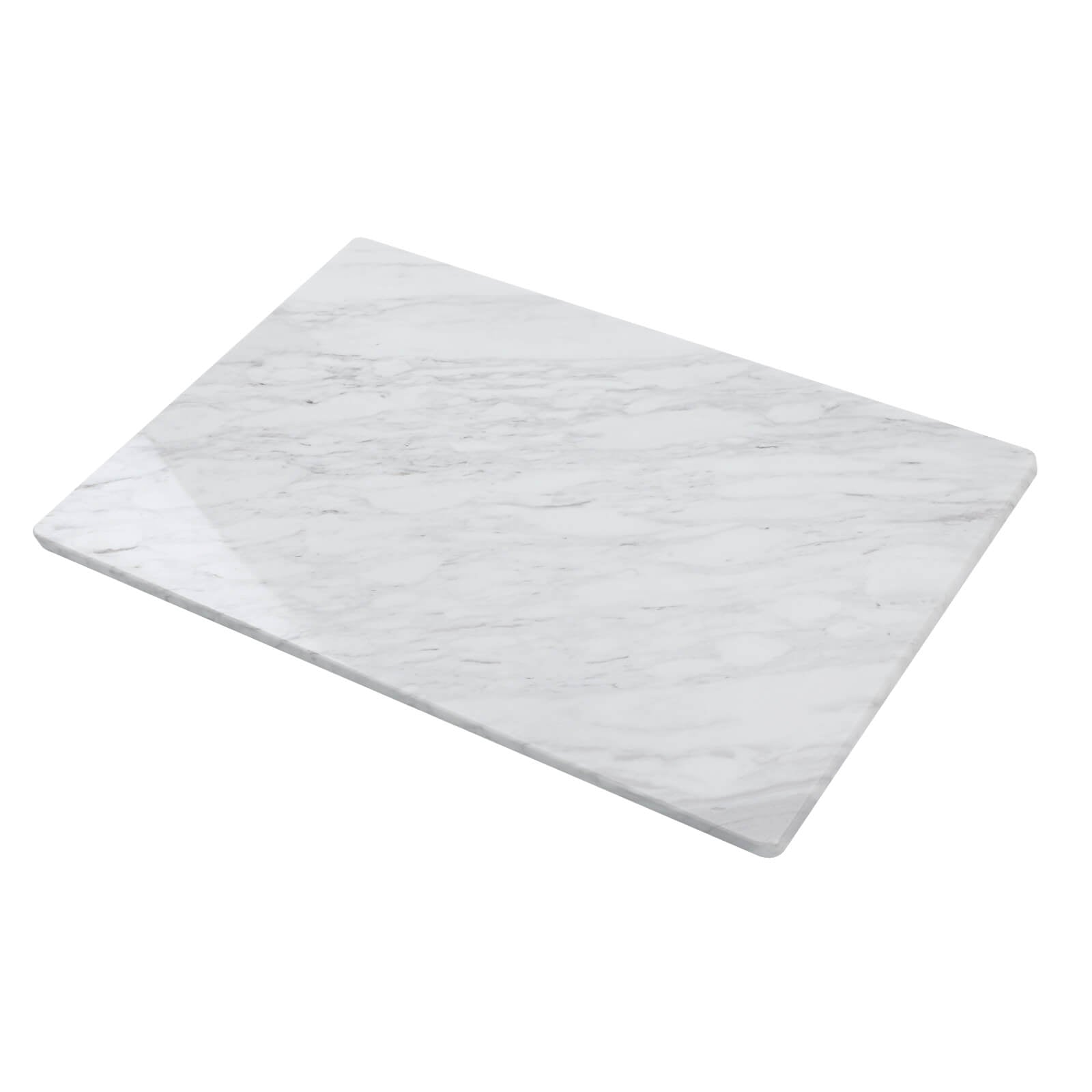 Lovdeco Marble Cutting Board 12"x20", 100% Natural Marble, Heavy Duty, Volakas White, Polished Surface for Pastry, Cheese, Serving & Kitchen Countertop – White with Brown Veining