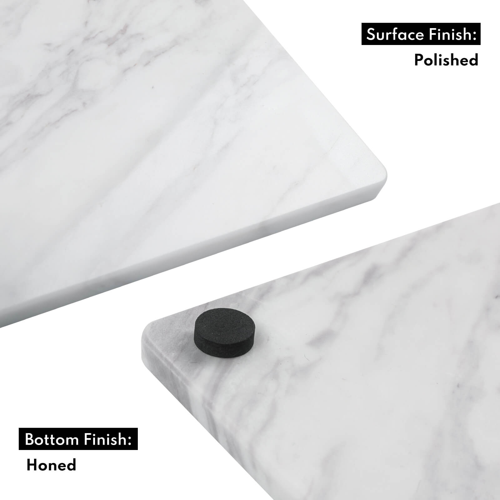 Lovdeco Marble Cutting Board 12"x20", 100% Natural Marble, Heavy Duty, Volakas White, Polished Surface for Pastry, Cheese, Serving & Kitchen Countertop – White with Brown Veining
