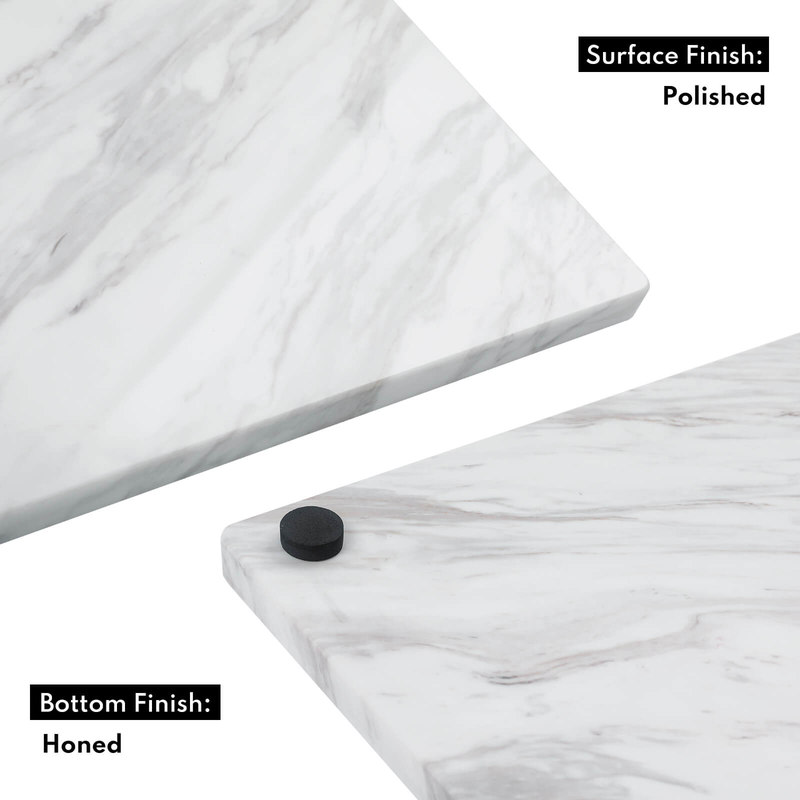Lovdeco Large Marble Cutting Board 16"x20", 100% Natural Marble, Heavy Duty, Volakas White, Polished Surface for Pastry, Cheese, Serving & Kitchen Countertop – White with Brown Veining