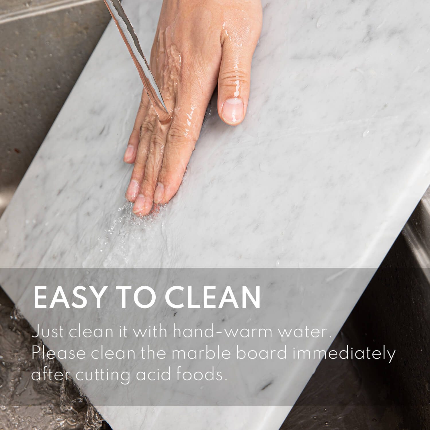 Marble Cutting Board, Pastry Board For Kitchen, Carrara White Marble Slab Gift With Non-Slip Feets, 16x20 Inch, 1 Piece